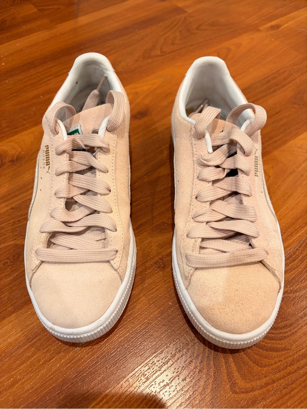 Puma Suede Lace-Up Sneakers in Blush